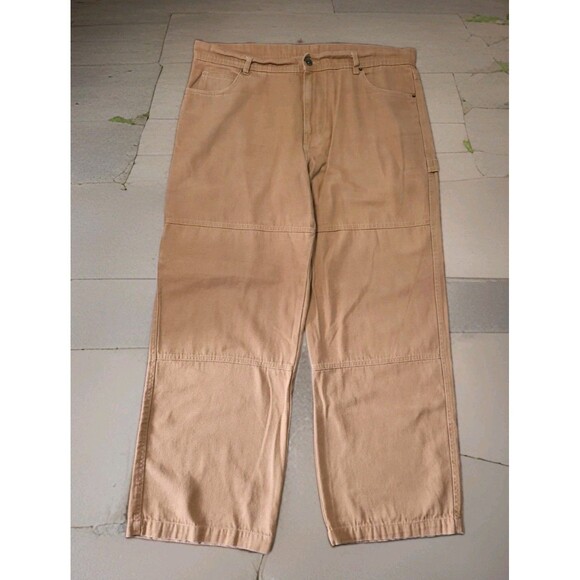 No Boundaries Other - No Boundaries Men's Brown Duck Canvas Double Knee Carpenter Pants 36x31...